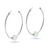 Arc-en-ciel blanc | Argent | Boucles d'oreilles créoles en verre sirène